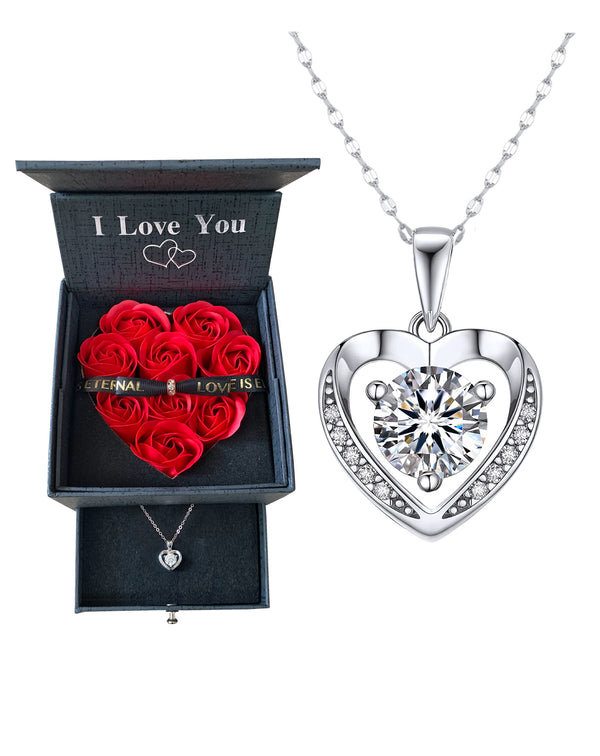 Moissanite Diamond Necklace Gifts for Wife / Girlfriend
