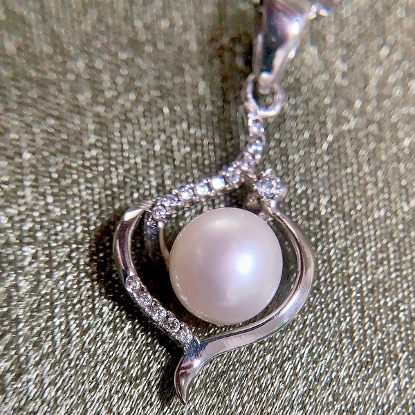 Natural Pearl Pendant Necklace for Daughter (Forever Love)